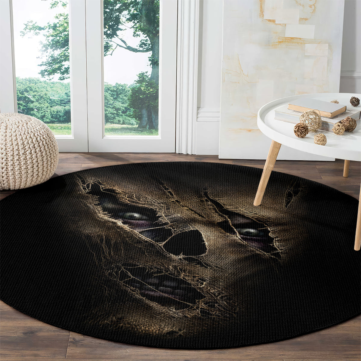 skull-round-carpet-mummy-face-inside