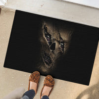 Skull Rubber Doormat Mummy Face Inside - Wonder Print Shop