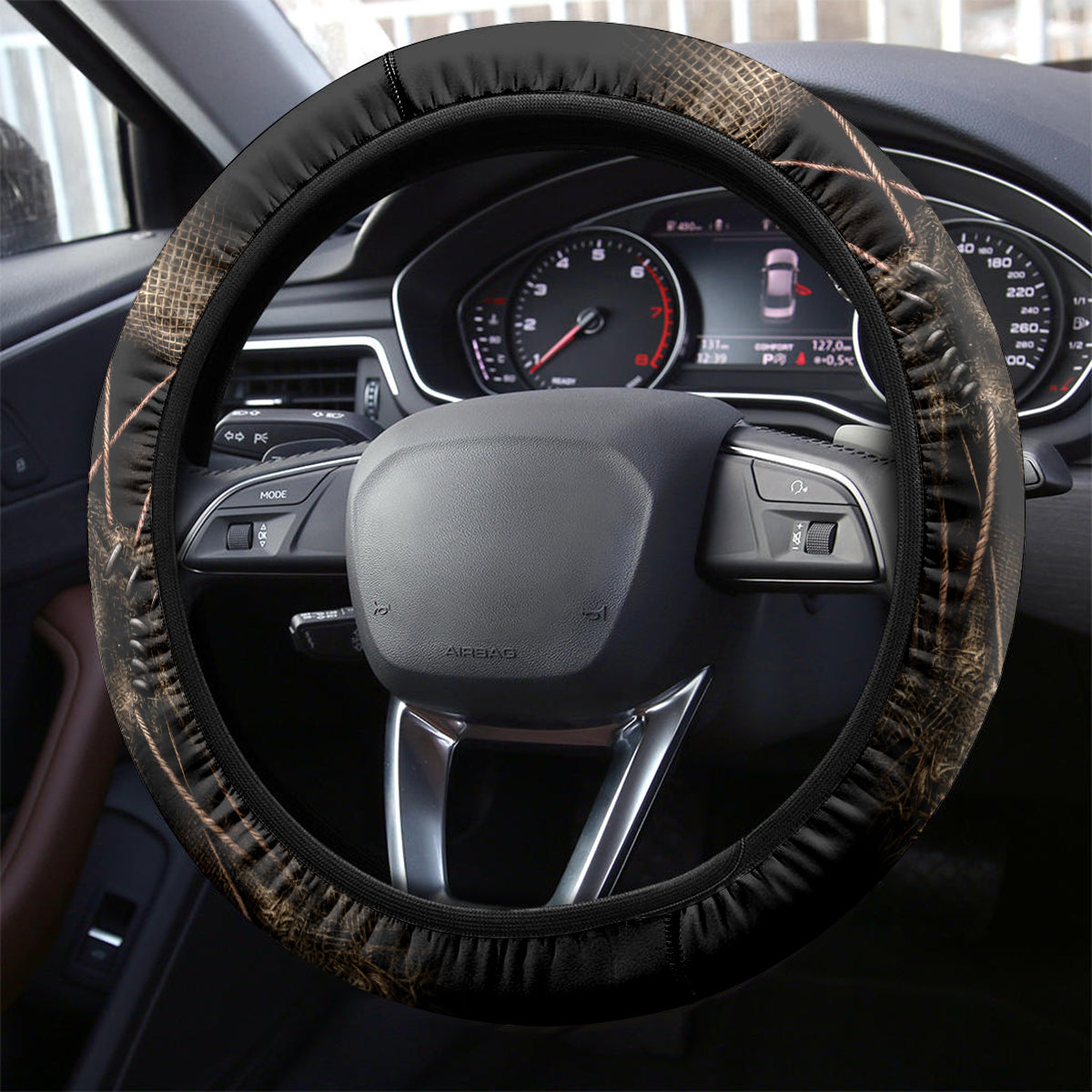 Skull Steering Wheel Cover Mummy Face Inside - Wonder Print Shop