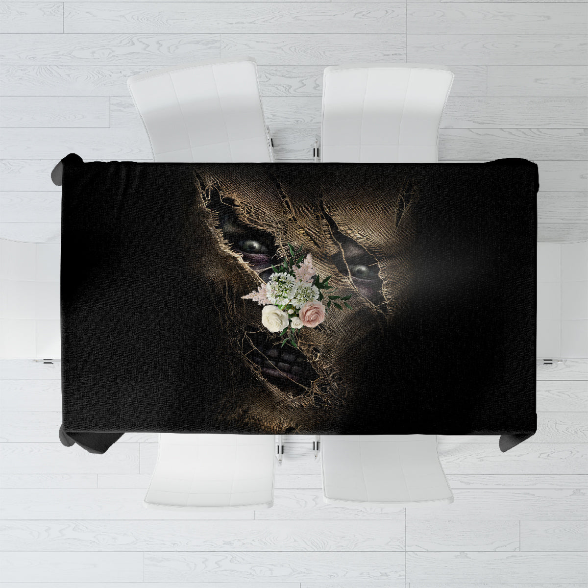 Skull Tablecloth Mummy Face Inside - Wonder Print Shop