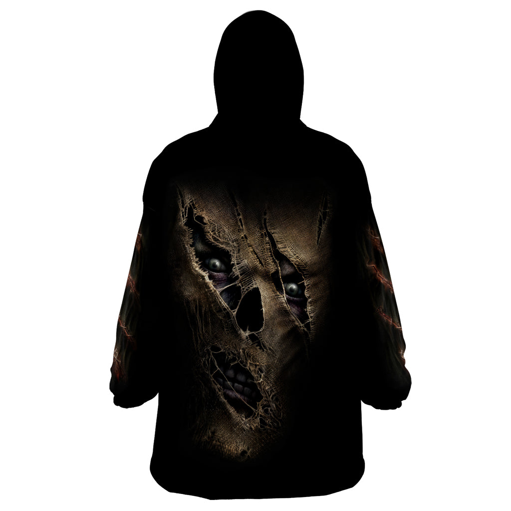 Skull Wearable Blanket Hoodie Mummy Face Inside - Wonder Print Shop