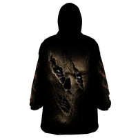 Skull Wearable Blanket Hoodie Mummy Face Inside - Wonder Print Shop
