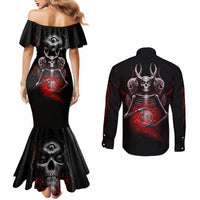 skull-couples-matching-mermaid-dress-and-long-sleeve-button-shirts-prayer-skull