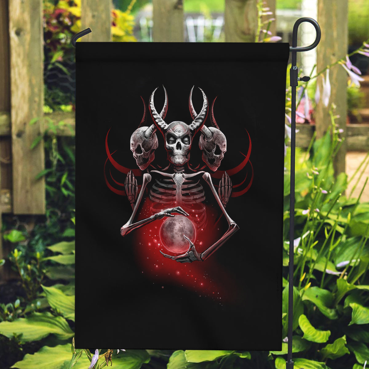Skull Garden Flag Prayer Skull - Wonder Print Shop