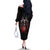 Skull Off The Shoulder Long Sleeve Dress Prayer Skull - Wonder Print Shop