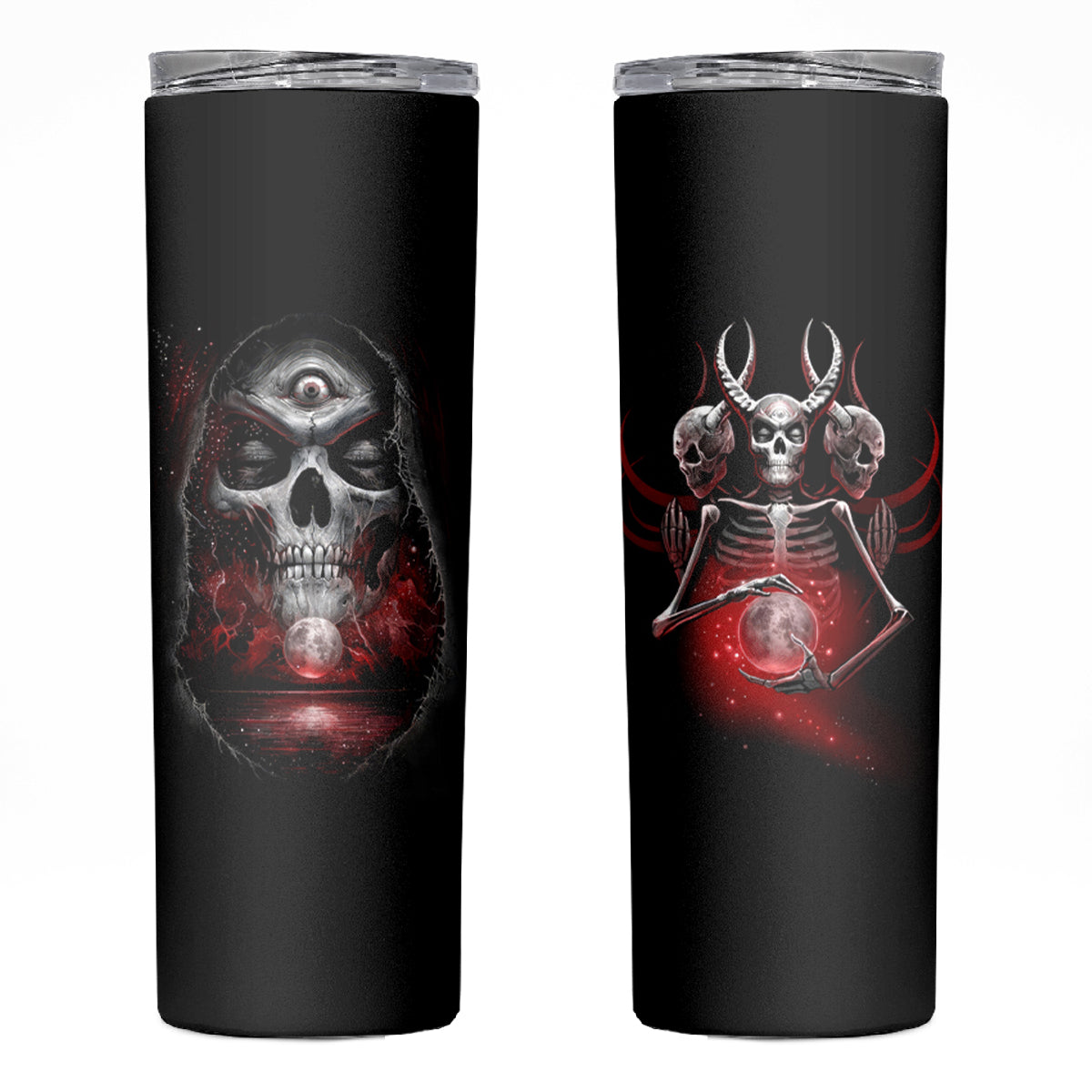 Skull Skinny Tumbler Prayer Skull - Wonder Print Shop
