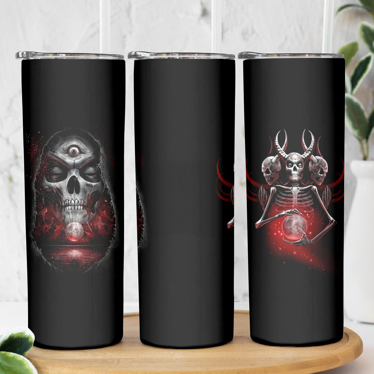 Skull Skinny Tumbler Prayer Skull - Wonder Print Shop