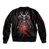 Skull Sleeve Zip Bomber Jacket Prayer Skull - Wonder Print Shop