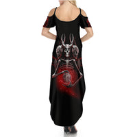 Skull Summer Maxi Dress Prayer Skull - Wonder Print Shop