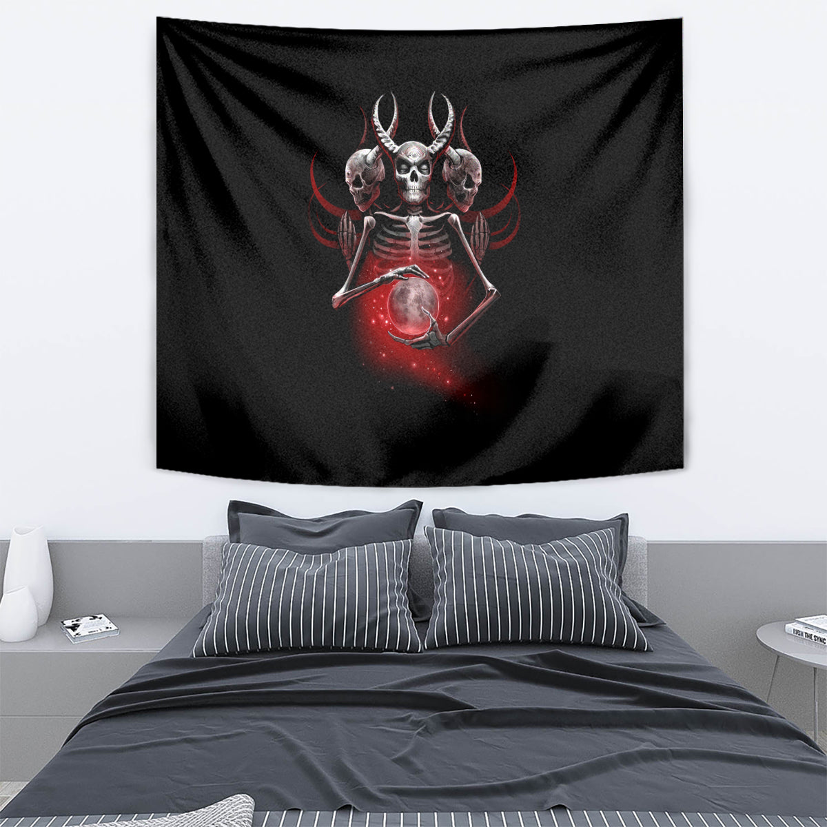 Skull Tapestry Prayer Skull - Wonder Print Shop