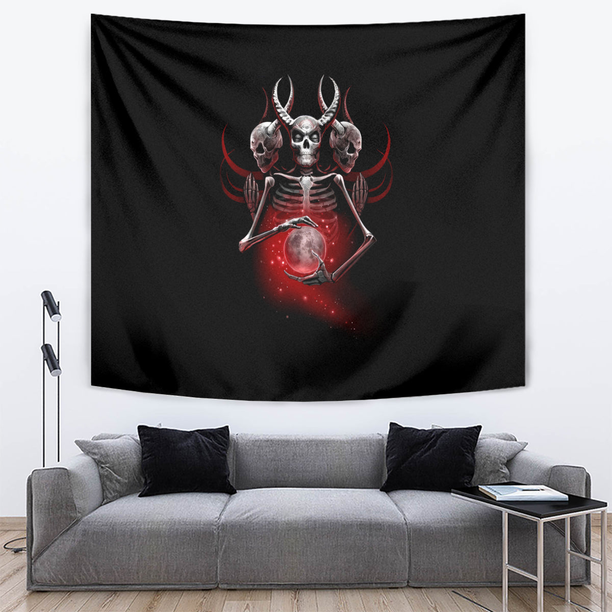 Skull Tapestry Prayer Skull - Wonder Print Shop