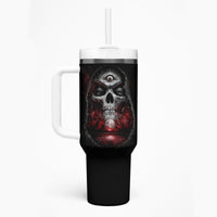 Skull Tumbler With Handle Prayer Skull - Wonder Print Shop