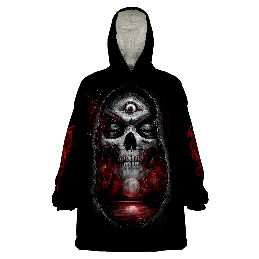 Skull Wearable Blanket Hoodie Prayer Skull - Wonder Print Shop