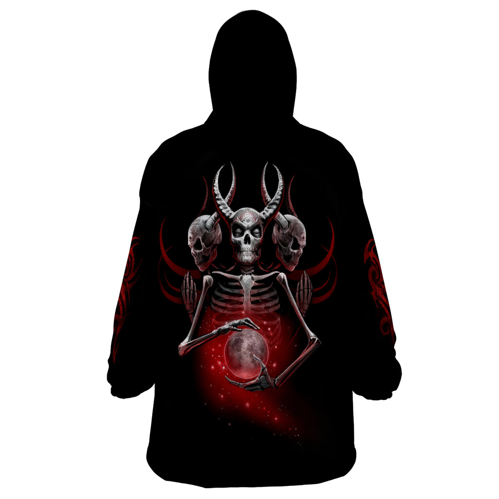 Skull Wearable Blanket Hoodie Prayer Skull - Wonder Print Shop