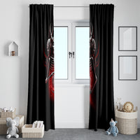 Skull Window Curtain Prayer Skull - Wonder Print Shop