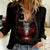 Skull Women Casual Shirt Prayer Skull - Wonder Print Shop