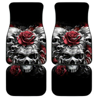 Skull Car Mats Three Skull No See Evil Rose - Wonder Print Shop
