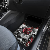 Skull Car Mats Three Skull No See Evil Rose - Wonder Print Shop