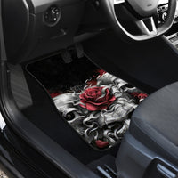 Skull Car Mats Three Skull No See Evil Rose - Wonder Print Shop