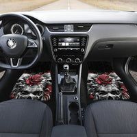Skull Car Mats Three Skull No See Evil Rose - Wonder Print Shop