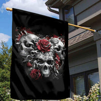 Skull Garden Flag Three Skull No See Evil Rose - Wonder Print Shop