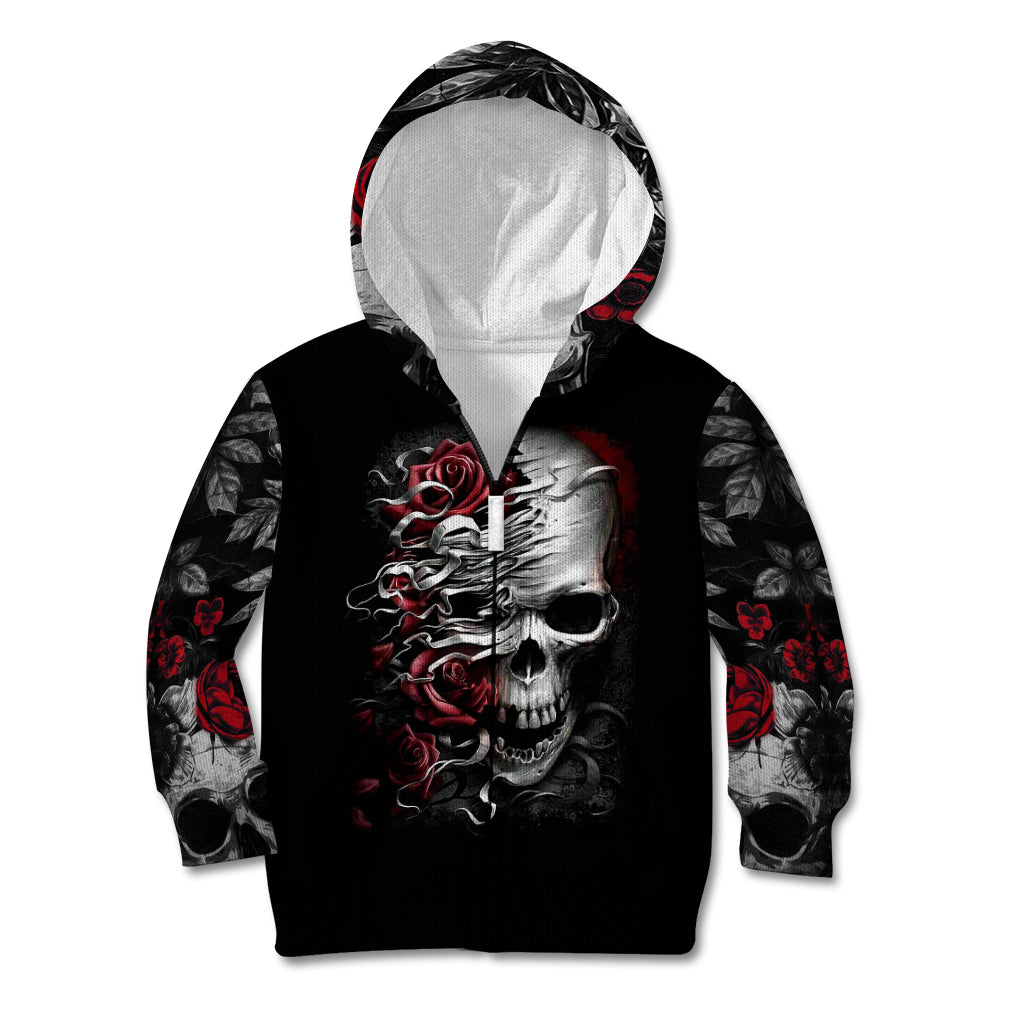Skull Kid Hoodie Three Skull No See Evil Rose - Wonder Print Shop