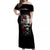 Skull Off Shoulder Maxi Dress Three Skull No See Evil Rose - Wonder Print Shop