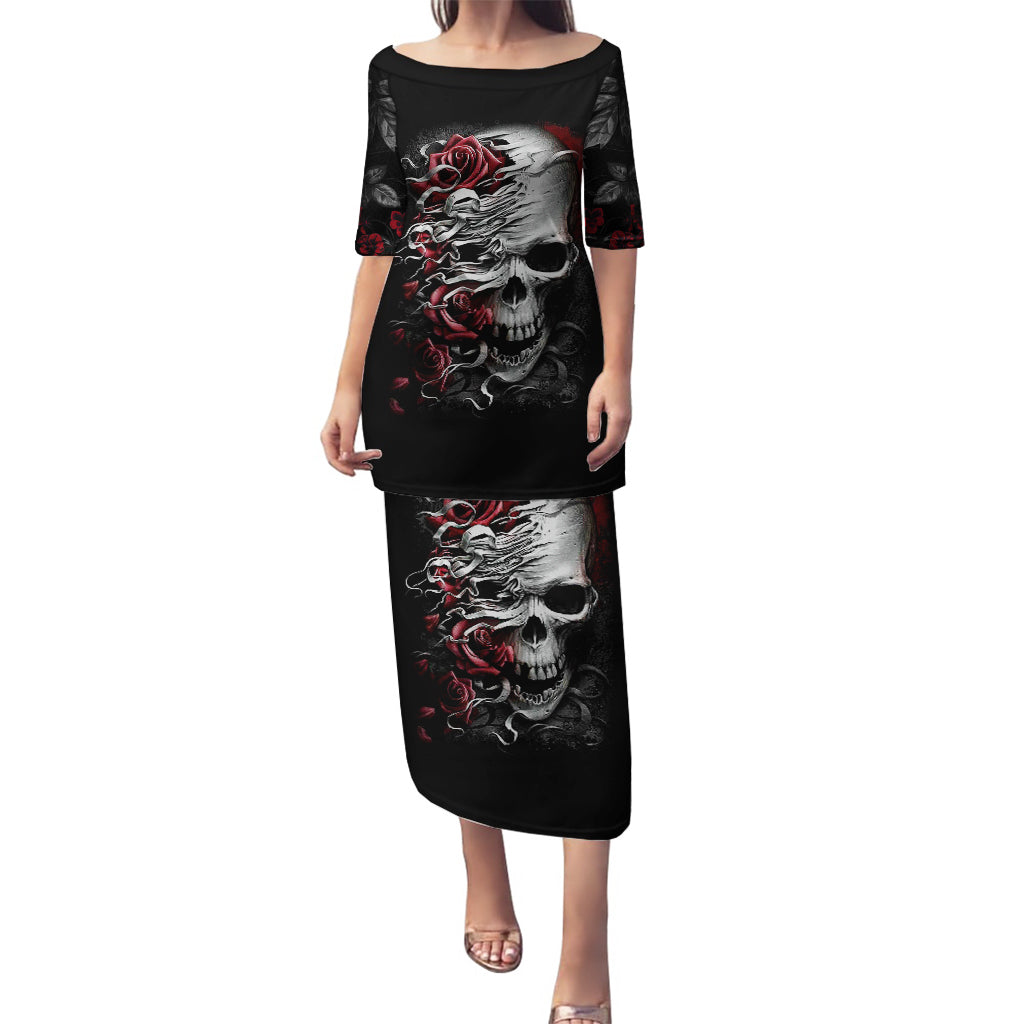 Skull Puletasi Three Skull No See Evil Rose - Wonder Print Shop