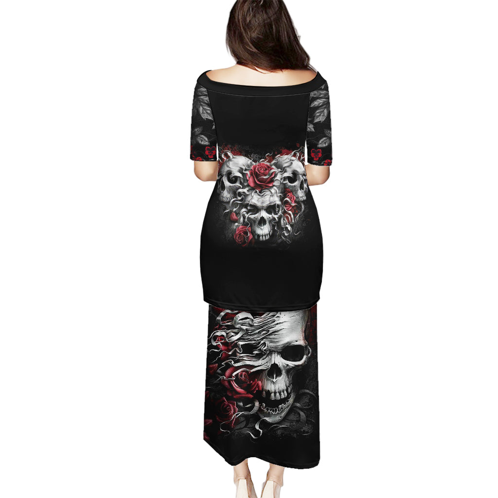 Skull Puletasi Three Skull No See Evil Rose - Wonder Print Shop