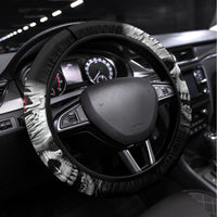 Skull Steering Wheel Cover Three Skull No See Evil Rose - Wonder Print Shop