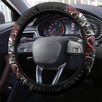 Skull Steering Wheel Cover Three Skull No See Evil Rose - Wonder Print Shop