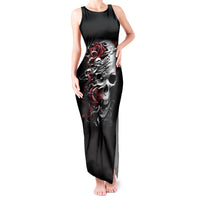 Skull Tank Maxi Dress Three Skull No See Evil Rose - Wonder Print Shop