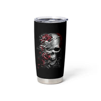 Skull Tumbler Cup Three Skull No See Evil Rose - Wonder Print Shop