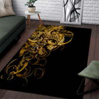 Skull Area Rug Golden Warrior Royal - Wonder Print Shop