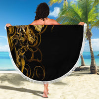 Skull Beach Blanket Golden Warrior Royal - Wonder Print Shop