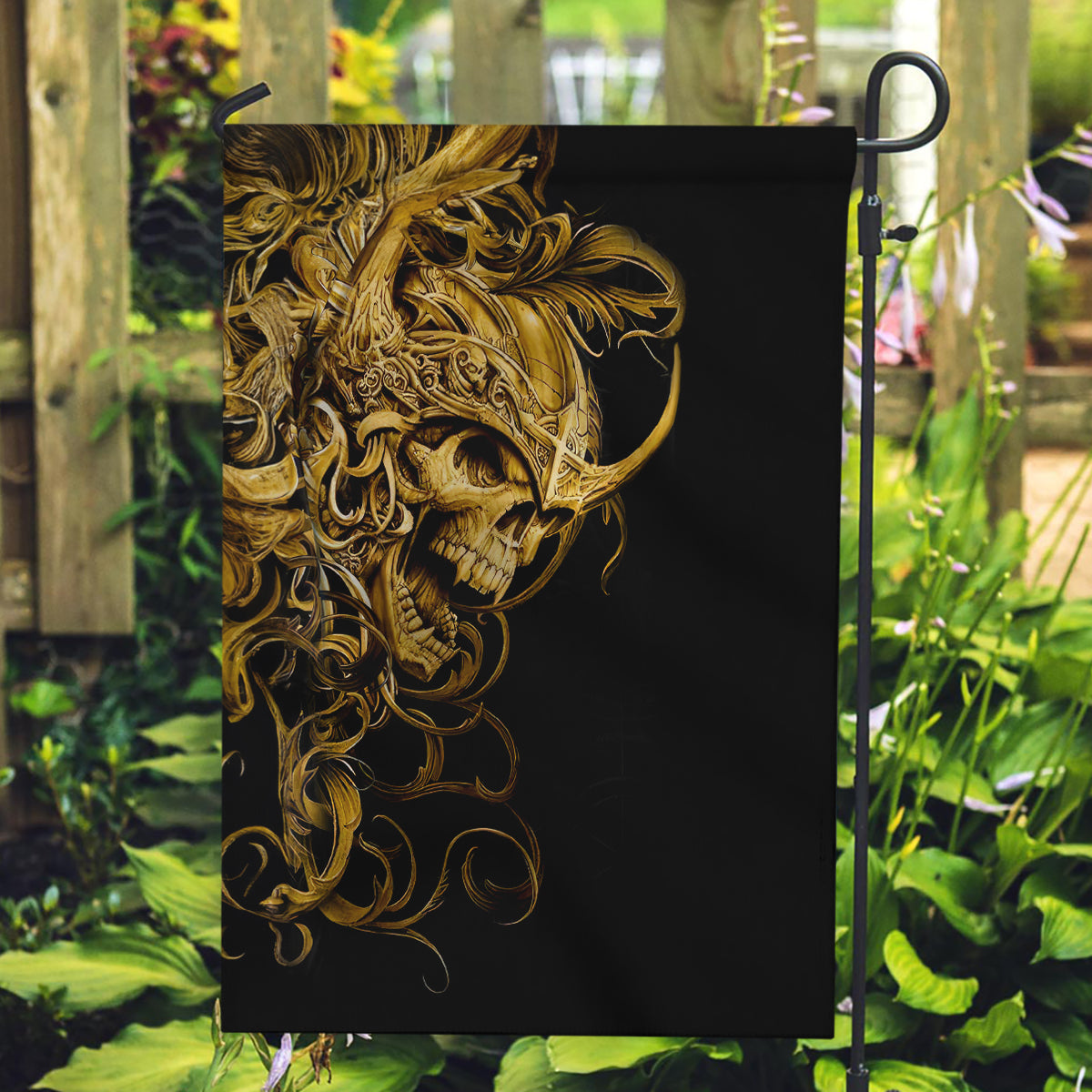 Skull Garden Flag Golden Warrior Royal - Wonder Print Shop