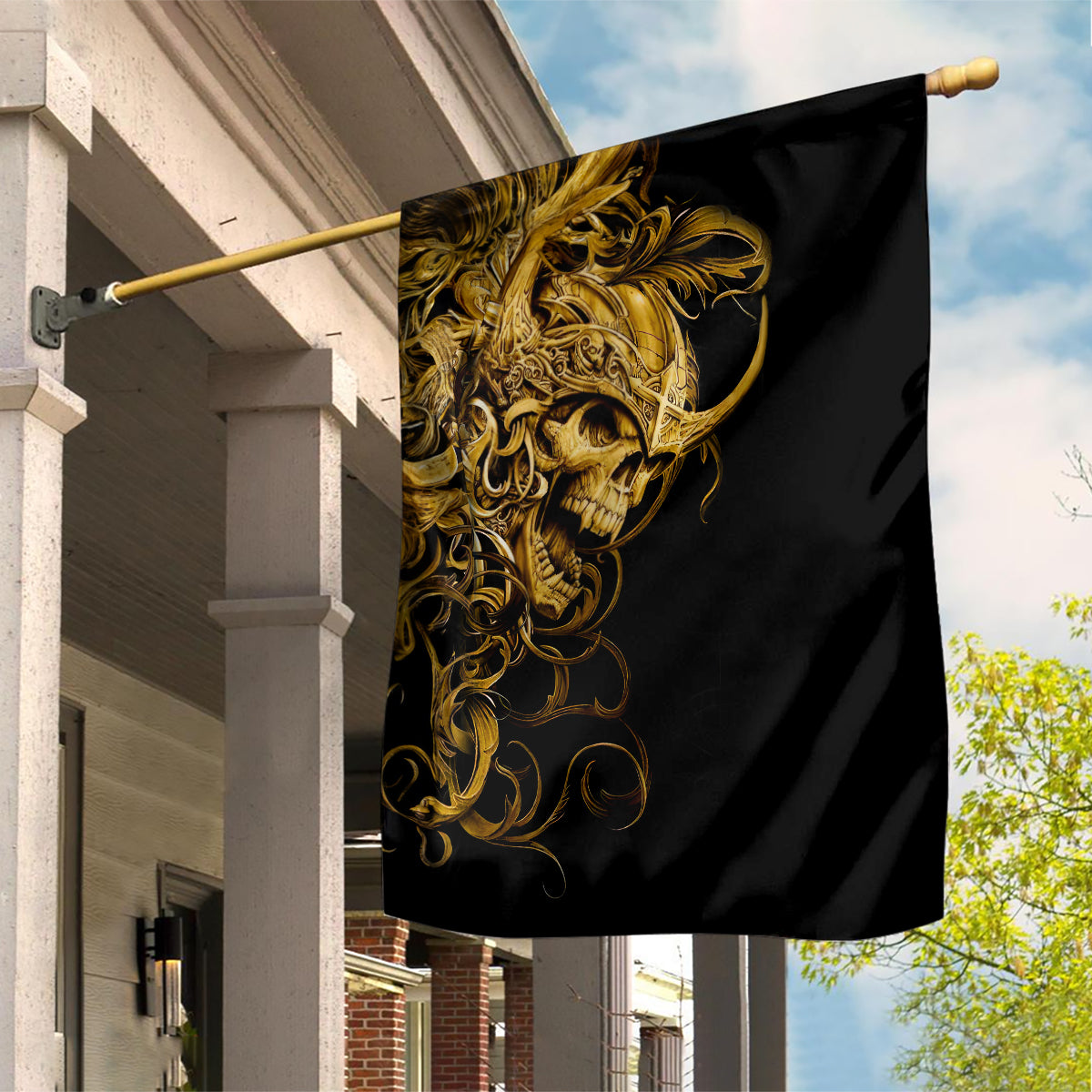 Skull Garden Flag Golden Warrior Royal - Wonder Print Shop