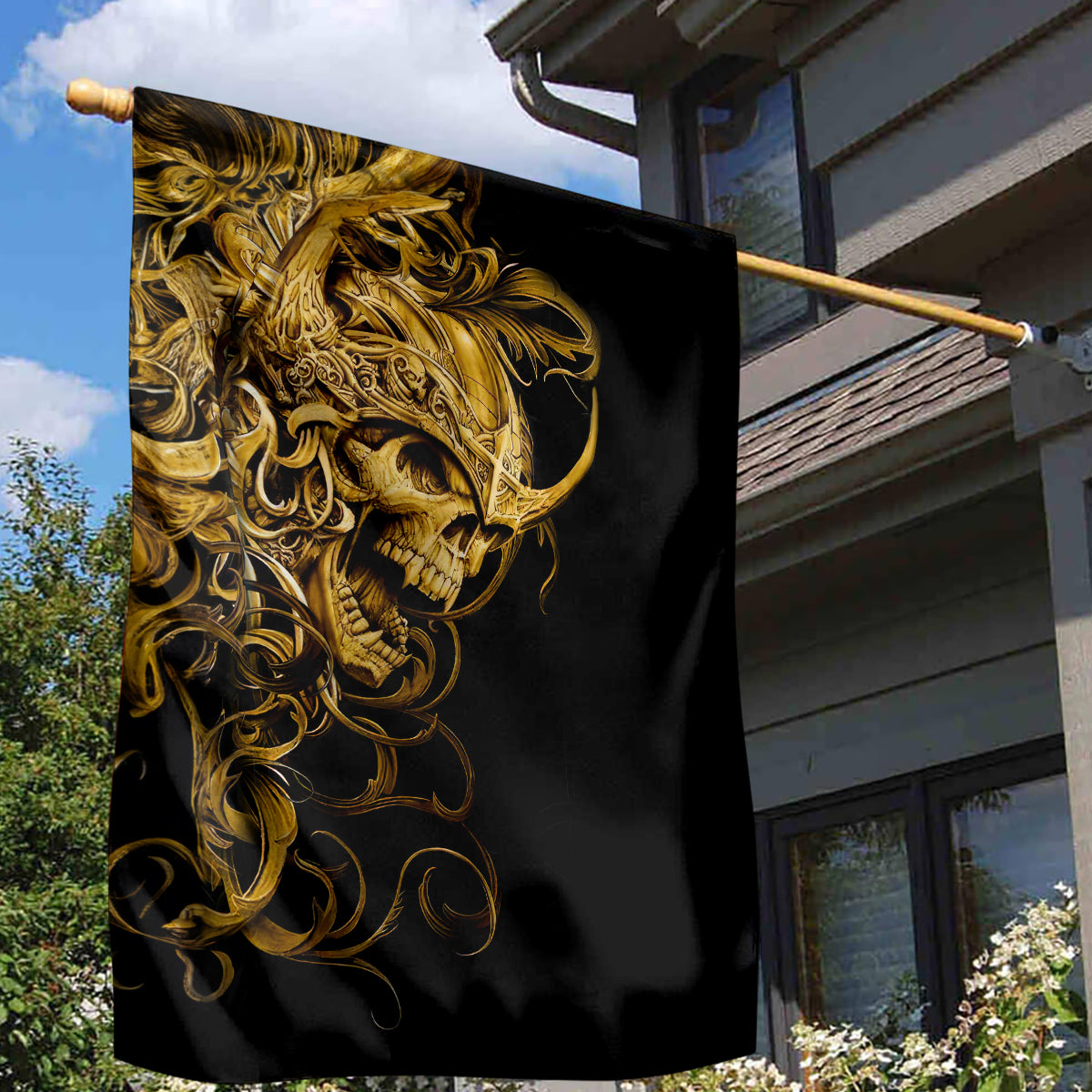 Skull Garden Flag Golden Warrior Royal - Wonder Print Shop