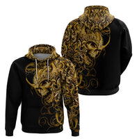 Skull Hoodie Golden Warrior Royal - Wonder Print Shop
