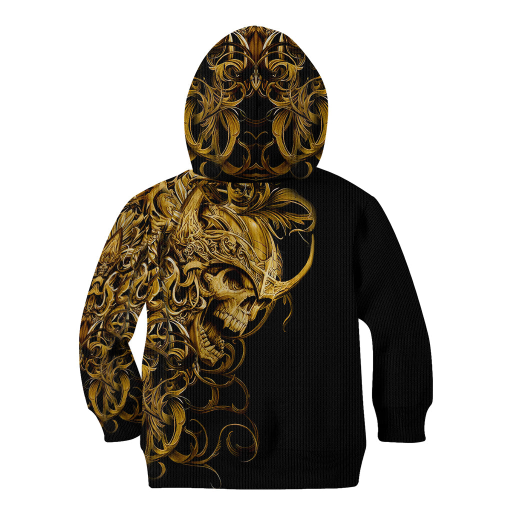 Skull Kid Hoodie Golden Warrior Royal - Wonder Print Shop