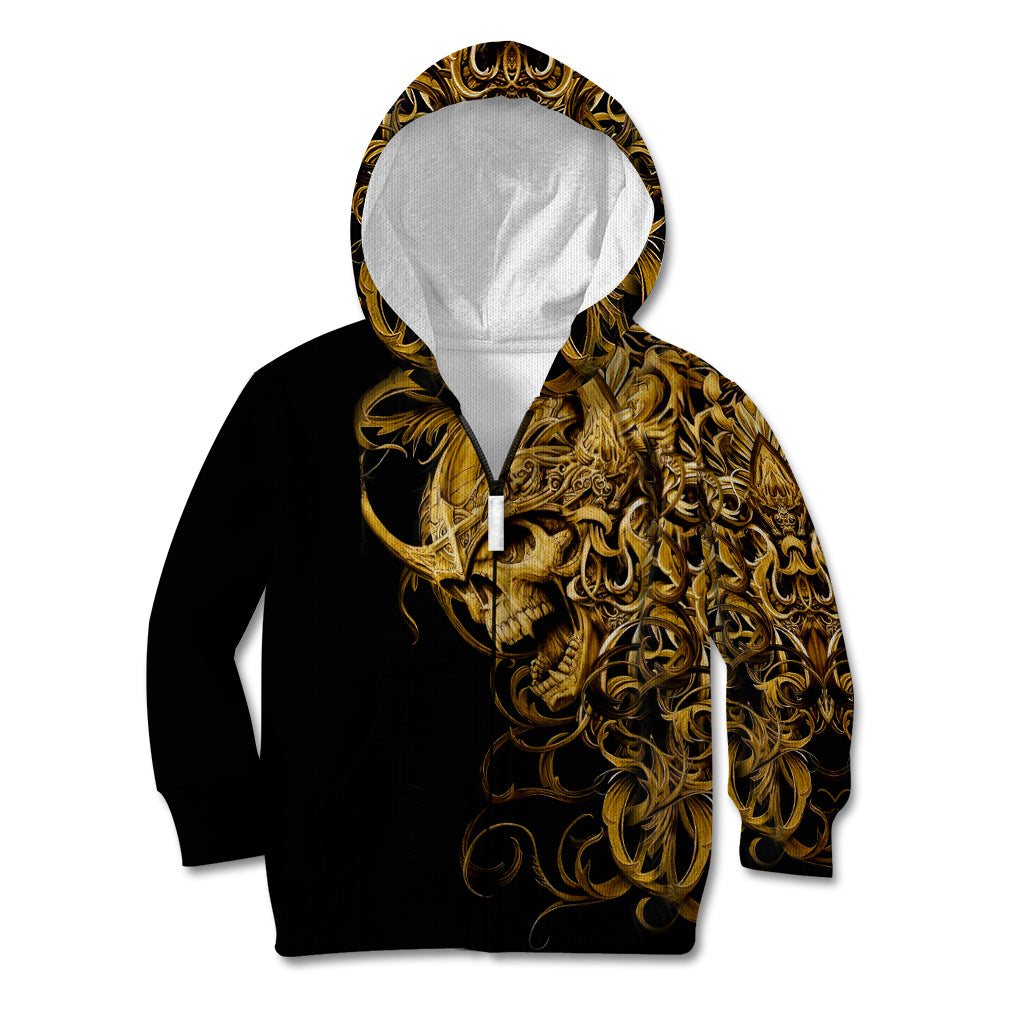 Skull Kid Hoodie Golden Warrior Royal - Wonder Print Shop