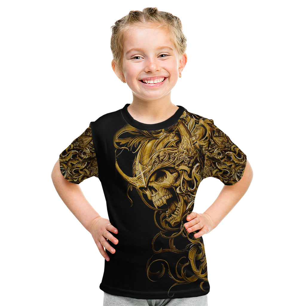 Skull Kid T Shirt Golden Warrior Royal - Wonder Print Shop