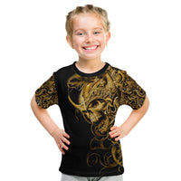 Skull Kid T Shirt Golden Warrior Royal - Wonder Print Shop