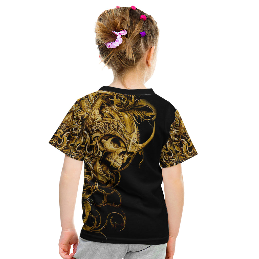 Skull Kid T Shirt Golden Warrior Royal - Wonder Print Shop