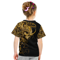 Skull Kid T Shirt Golden Warrior Royal - Wonder Print Shop