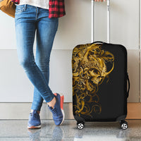 Skull Luggage Cover Golden Warrior Royal - Wonder Print Shop