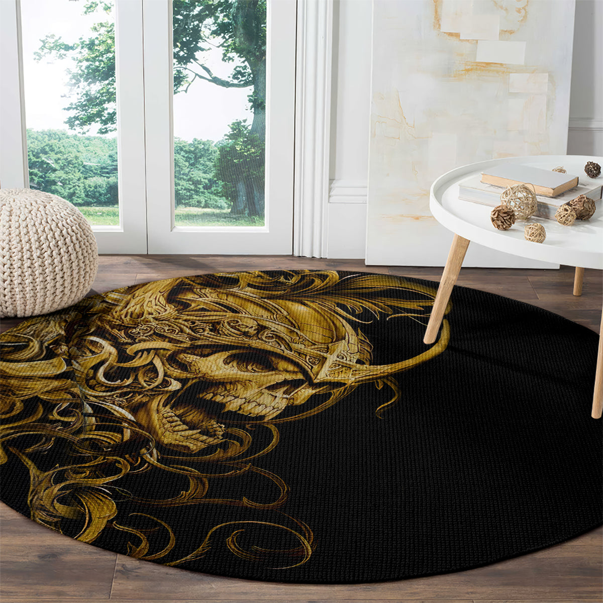 skull-round-carpet-golden-warrior-royal