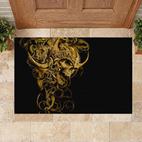 Skull Rubber Doormat Golden Warrior Royal - Wonder Print Shop