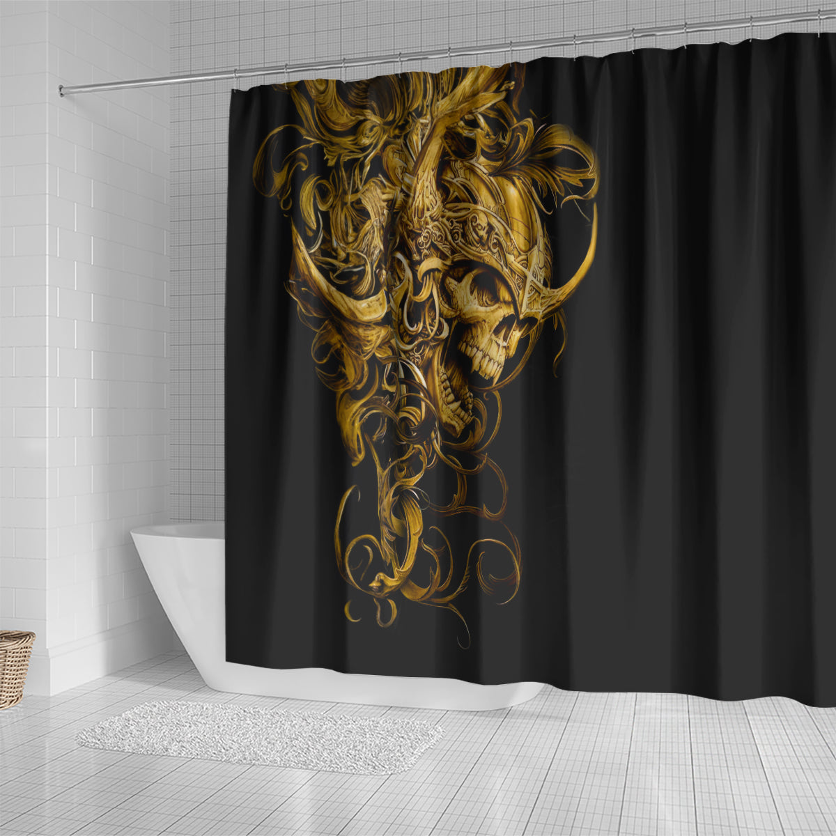 skull-shower-curtain-golden-warrior-royal