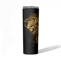 Skull Skinny Tumbler Golden Warrior Royal - Wonder Print Shop